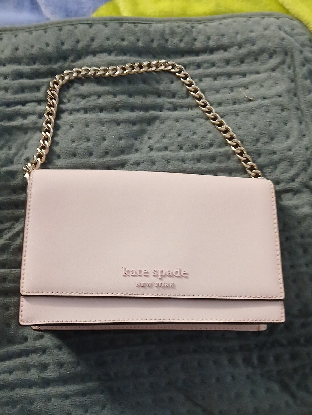 kate spade Blush Pink Crossbody Shoulder Bag with Gold Chain